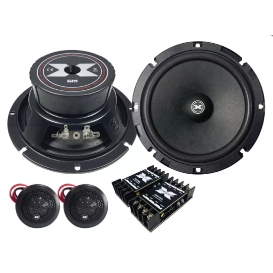 Excursion SHX-6C 2-drożny samochodowy zestaw głośnikowy: 2 woofery 165mm, 2 tweetery 25mm, 2 zwrotnice - 3ohm, 90/250W, 92dB, 50-21000Hz, głębokość 60